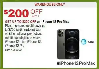 Costco An Iphone 12 Pro Max offer