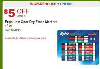 Costco Expo Low Odor Dry Erase Markers offer
