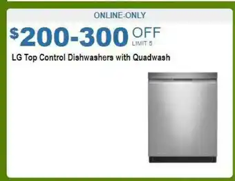 Costco Lg Top Control Dishwashers With Quadwash offer