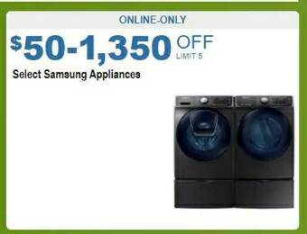 Costco Select Samsung Appliances offer