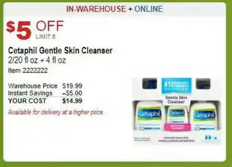 Costco Cetaphil Gentle Skin Cleanser offer