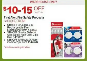 Costco First Alert Fire Safety Products offer