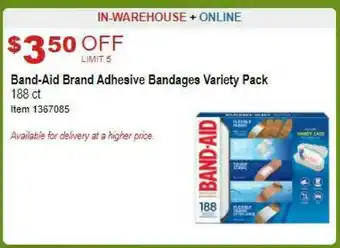 Costco Band-aid Brand Adhesive Bandages Variety Pack offer