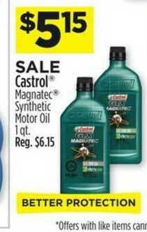 Dollar General Castrol Magnatec Synthetic Motor Oil offer