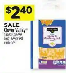 Dollar General Clover Valley Sliced Cheese offer