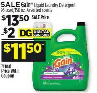 Dollar General Gain Liquid Laundry Detergent offer