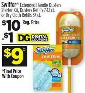 Dollar General Swiffer Extended Handle Dusters Starter Kit Duster Refills offer