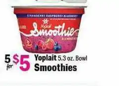Holiday Foods Yoplait Smoothies offer