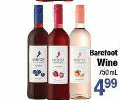 Holiday Foods Barefoot Wine offer