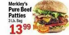 Holiday Foods Merkley's Pure Beef Patties offer