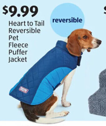 Aldi Heart to Tail Reversible Pet Fleece Puffer Jacket offer