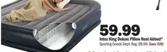 Meijer Intex King Deluxe Pillow Rest Airbed offer