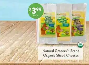 Natural Grocers Natural Grocers Tm Brand Organic Sliced Cheeses offer