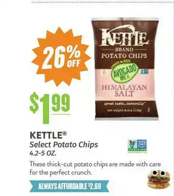 Natural Grocers Kettle Select Potato Chips 26% Off offer