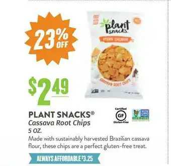 Natural Grocers Plant Snacks Cassava Root Chips 23% Off offer