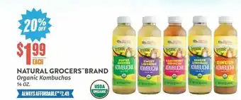 Natural Grocers Natural Grocers Tm Brand Organic Kombuchas 20% Off offer