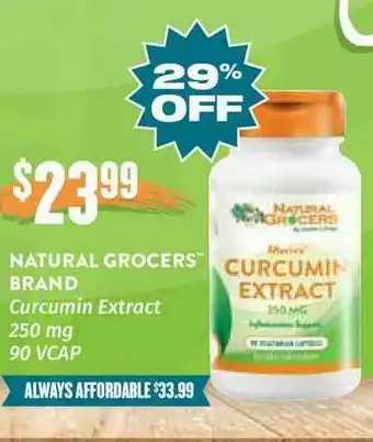 Natural Grocers Natural Grocers Brand Curcumin Extract 29% Off offer