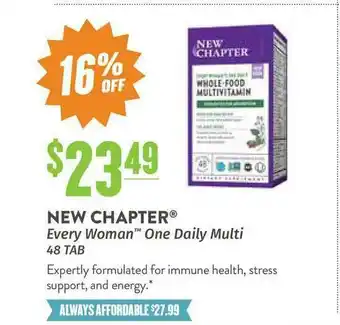 Natural Grocers New Chapter Every Woman One Daily Multi 16% Off offer