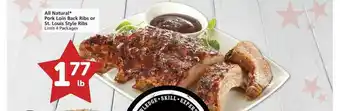 Albertsons Pork Loin Back Ribs Or St. Louis Style Ribs offer