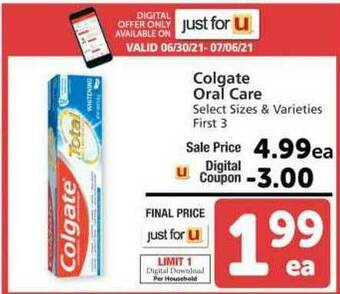 Albertsons Colgate Oral Care offer