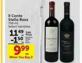 Albertsons Il Conte Stella Rosa offer