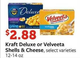 Fareway Kraft Deluxe Or Velveeta Shells & Cheese offer