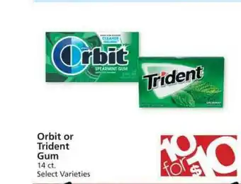 Albertsons Orbit Or Trident Gum offer