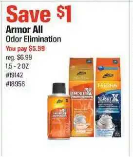 AutoZone Armor All Odor Elimination offer