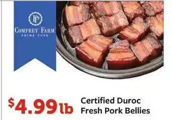 Fareway Certified Duroc Fresh Pork Bellies offer