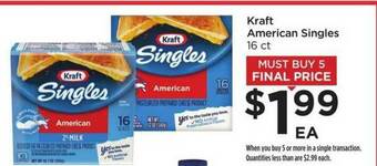 Food 4 Less Kraft American Singles offer