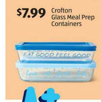 Aldi Crofton Glass Meal Prep Containers offer