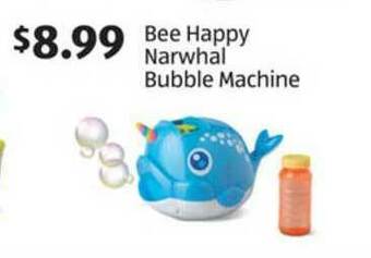 Aldi Bee Happy Narwhal Bubble Machine offer