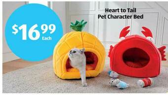 Aldi Heart To Tail Pet Character Bed offer