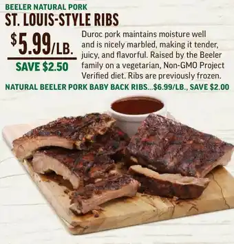 Central Market St. Louis-Style Ribs offer