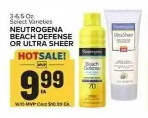 Food Lion Neutrogena Beach Defense Or Ultra Sheer offer