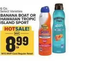 Food Lion Banana Boat Or Hawaiian Tropic Island Sport offer