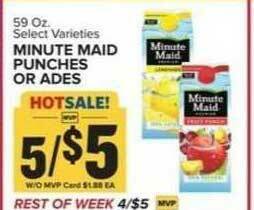 Food Lion Minute Maid Punches Or Ades offer
