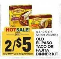 Food Lion Old El Paso Taco Or Fajita Dinner Kit offer