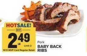 Food Lion Pork Baby Back Ribs offer