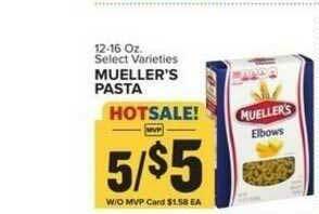Food Lion Mueller's Pasta offer