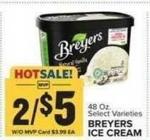 Food Lion Breyers Ice Cream offer