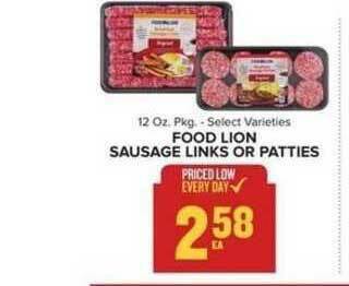 Food Lion Food Lion Sausage Links Or Patties offer