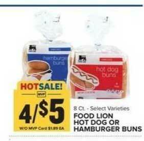 Food Lion Food Lion Hot Dog Or Hamburger Buns offer