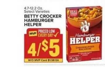 Food Lion Betty Crocker Hamburger Helper offer
