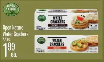 Jewel-Osco Open Nature Water Crackers 4.4 Oz. offer
