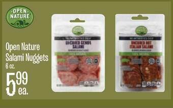 Jewel-Osco Open Nature Salami Nuggets 6 Oz offer