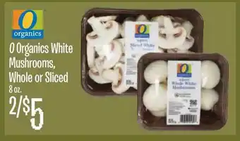 Jewel-Osco O Organics White Mushrooms, Whole Or Sliced 8 Oz. offer