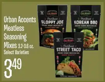 Jewel-Osco Urban Accents Meatless Seasoning Mixes 3.2-3.6 Oz offer