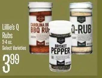 Jewel-Osco Lillie's Q Rubs 2-4 Oz offer