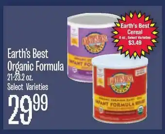 Jewel-Osco Earth's Best Organic Formula 21-23.2 Oz offer